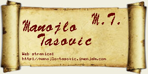 Manojlo Tašović vizit kartica